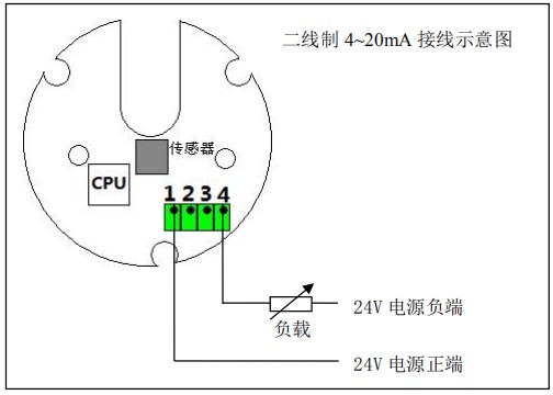 樹脂流量計二線製接線圖