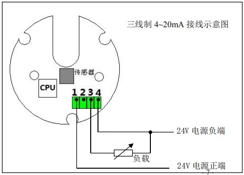樹脂流量計三線製接線圖